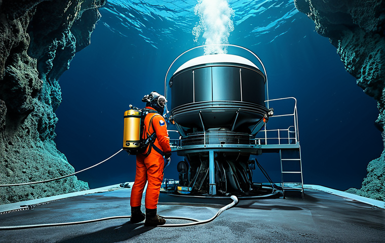 심해 식민지의 기후 변화 대응 전략 - Deep-Sea Geothermal Power Plant**
"A futuristic, bioluminescent geothermal power plant on the deep ...