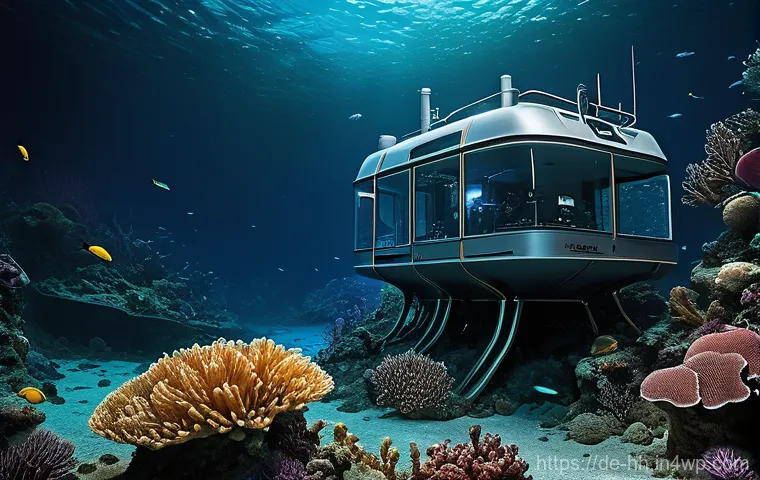심해 탐사와 식민지 개발의 역학 관계 - **Prompt:** A breathtaking, bioluminescent deep-sea ecosystem, teeming with unique and wondrous life...