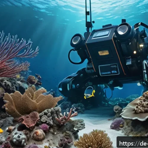 Home 17 심해 생태계와 식민지 구상의 상관관계 - A detailed underwater scene illustrating the fragile deep-sea ecosystem affected by mining activitie...